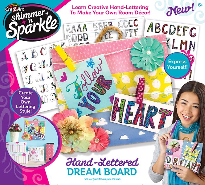 Shimmer & Sparkle Hand Lettered Dream Board